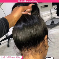 36" Straight HD Lace Human Hair Wig for Women - Image 2