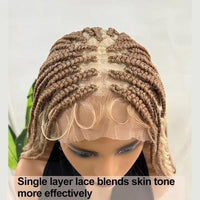 Synthetic 32" Bohemian Full Lace Wigs Knotless Box Braided Wigs with Baby Hair