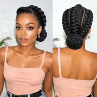 Braided Afro Full Lace Synthetic Wig for Women - Image 1