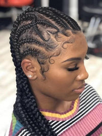 32 Inch Synthetic Heart Full Lace Cornrow Braided Wigs