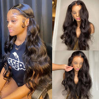 34" Wavy HD Lace Human Hair Wig for Women - Image 1