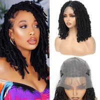 Spring Twist Braided Wigs 14inches Synthetic Full Lace Braided Wigs With Baby Hair