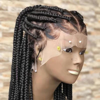 Many Styles Knotless Box Braids Synthetic Wig Full Lace Braided Wigs