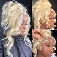 Blonde Wavy Lace Front Human Hair Wig for Women - Image 1