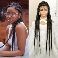 36 inches Synthetic Full Lace Cornrow Braided Wig