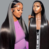 46" Straight HD Lace Human Hair Wig for Women - Image 1