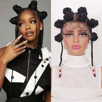 Full Lace Synthetic Handmade Bantu Braided Wigs