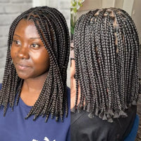 10" Synthetic Short Bob Box Braided Wigs
