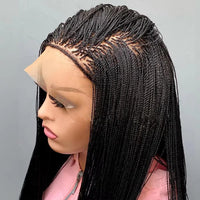 Micro Twist Braided Wig on Front Lace 28inches Glueless Tiny Twist Braid Wigs