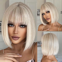 Blonde & Mixed Straight Synthetic Wig for Women - Image 13