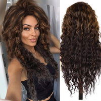 Blonde & Mixed Curly Wavy Synthetic Wig for Men - Image 18