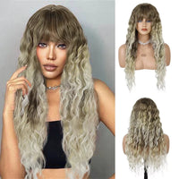Blonde & Mixed Curly Wavy Synthetic Wig for Men - Image 21
