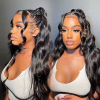 34" Wavy HD Lace Human Hair Wig for Women - Image 2