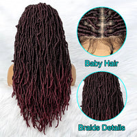 Synthetic 9x6 Transparent Lace Goddess Locs Braided Wigs