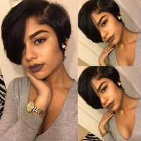 Straight Pixie Cut Lace Front Human Hair Wig for Women - Image 3
