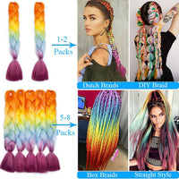 24 Inches Jumbo Braid Synthetic Braiding Hair Ombre Jumbo Hair Extension For Women DIY Hair Braids