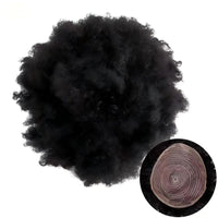 8x10 Inch Base 100% Human Hair Afro Curly Men's Toupee - Breathable Full Machine-Made Hairpiece, Men's Hair Replacement System