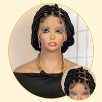 12" Braided Full Lace Synthetic Wig for Women - Image 2