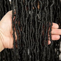 36inch Synthetic Dreadlock Locs Braided Wigs Square Knotless Lace Wig With Baby Hair