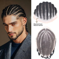 10" Afro Full Lace Human Hair Toupee for Men - Image 1