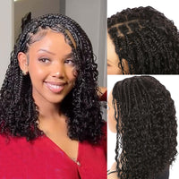 Curly Braided HD Lace Human Hair Wig for Women - Image 3