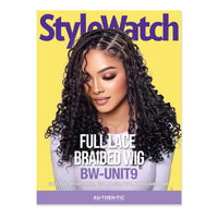 Authentic Glueless Full Lace Braided Wig Medium Knotless Boho Box Braid Spiral Curl Bob 1B 12" BW Unit9