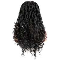 22" Curly Braided Full Lace Synthetic Wig for Women - Image 2