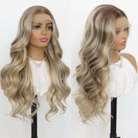 24" Multi-Color Wavy HD Lace Synthetic Wig for Women - Image 2