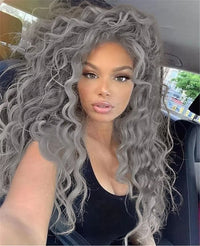 Blonde & Mixed Curly Wavy Synthetic Wig for Men - Image 22