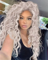 Blonde & Mixed Curly Wavy Synthetic Wig for Men - Image 24