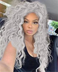 Blonde & Mixed Curly Wavy Synthetic Wig for Men - Image 26