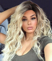 Blonde & Mixed Curly Wavy Synthetic Wig for Men - Image 27