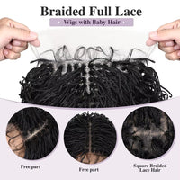 Pre Plucked Short Curly Full Lace Twist Braided Bob Wig with Baby Hair