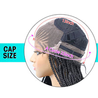 Synthetic Lace Front Wigs Braided Wigs With Baby Hair Africa Braid Wig Glued Mat 30Inches
