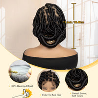 12" Braided Full Lace Synthetic Wig for Women - Image 3