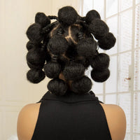 Synthetic Bantu Braided Wigs 6 Inches Full Lace Braided Wig with Baby Hair