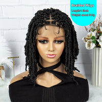 Synthetic Lace Front Wig Braided Wigs Dreadlock Wig 14 inches Knotless Butterfly Locs Wigs