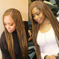 Full Lace 36" Synthetic Side Part Cornrow Braided Wigs