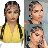 Glueless Full Lace 20" Synthetic  Cornrow Braided Wigs
