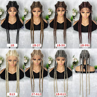 32 inches Lace Front Jumbo Knotless 4 Twist Cornrow Braided Wig