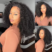 16" Curly Kinky Human Hair Wig for Women - Image 2