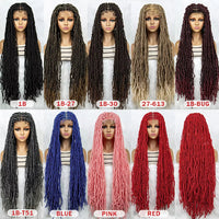 Full Lace Synthetic Braided Wigs With Baby Hair Braids Butterfly Locs Dreadlocks Wigs