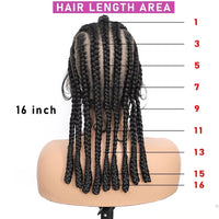 12Inch Cornrow Braided Wig Knotless Synthetic Full Lace Braided Wigs with Baby Hair