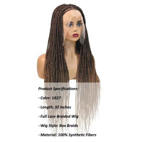 1B27 Synthetic Full Lace Box Braided Wig