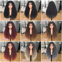 Goddess Faux Locs Braided Wigs Full Lace Curly Synthetic Wig with Baby Hair