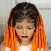Faux Locs Braided Wigs Synthetic Full Lace Knotless Braided Lace Wig for Women with Baby Hair