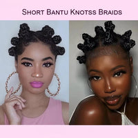 Synthetic Bantu Knots Cornrows Braided Wigs Knotless Large Box Braids Wig