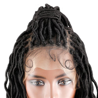 22" Curly Braided Full Lace Synthetic Wig for Women - Image 3