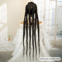 36 inches Synthetic Full Lace Cornrow Braided Wig
