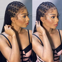 36 Inch Full Lace Criss Cross Synthetic Cornrow Braided Wig